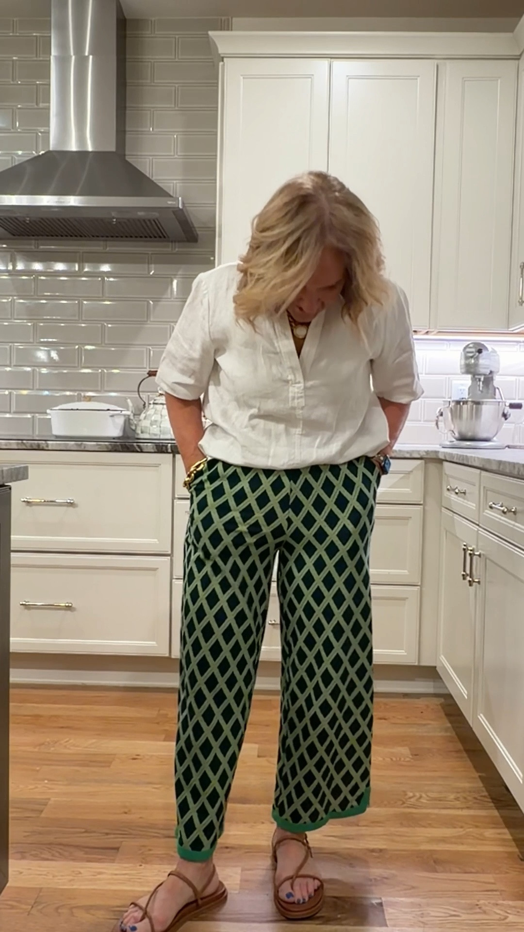 Lightweight pique knit pants in in a small for a more fitted look but they’re true to size 
Linen top size medium 
A few Julie Vos pieces 

#LTKOver40 #LTKootd #LTKstorytime