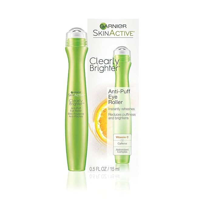 Garnier Clearly Brighter Anti-Puff Eye Roller, Dark Circles Under Eye Treatment with Caffeine and... | Amazon (US)
