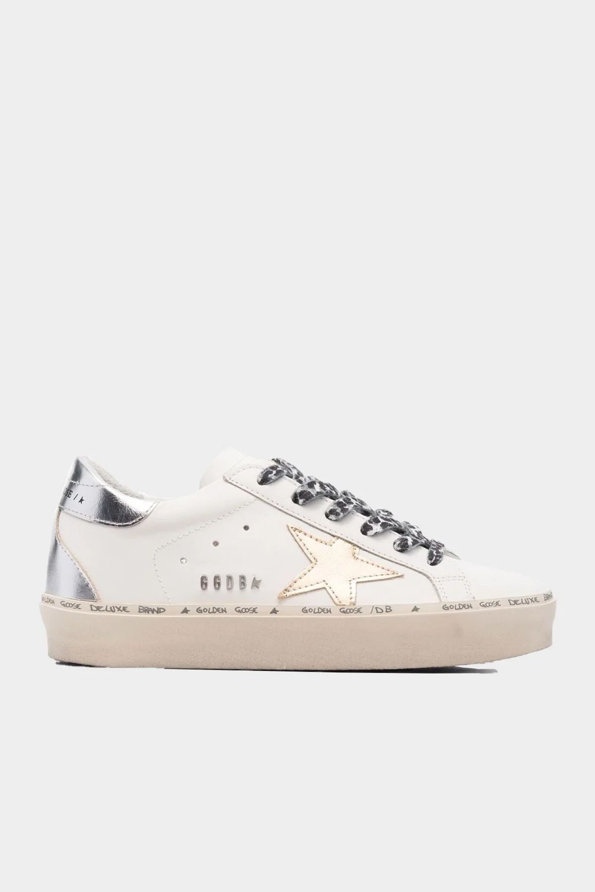 Hi-Star White Leather Laminated Star Sneaker - EU 39 | Shop Olivia