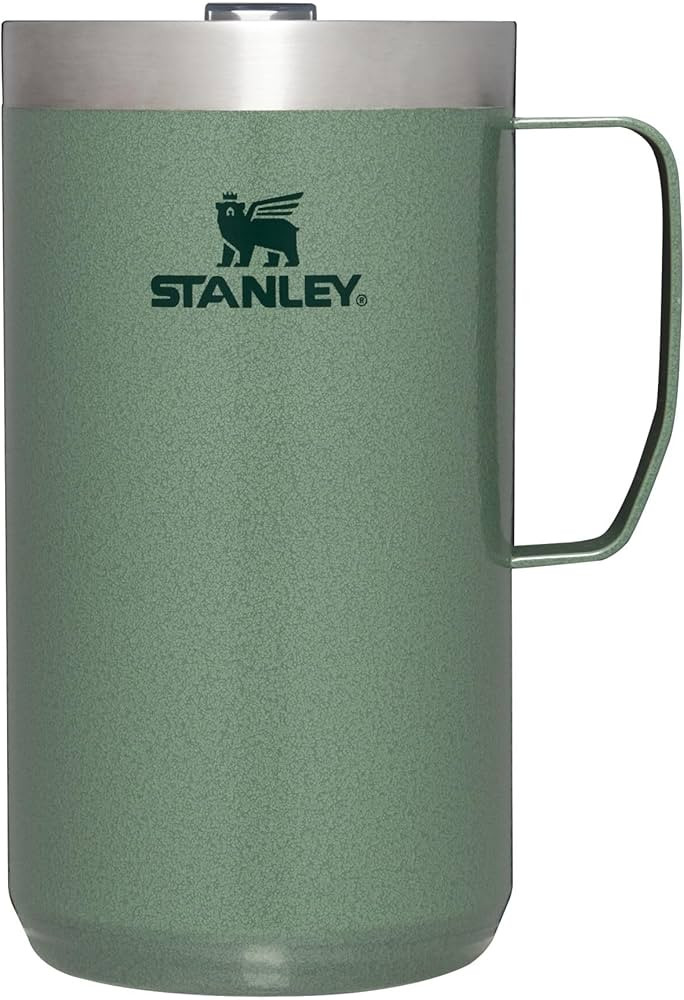 Stanley Stay Hot Camp Mug - Durable 18/8 Stainless Steel Insulated Mug - Splash-Free Tritan™ Dr... | Amazon (US)