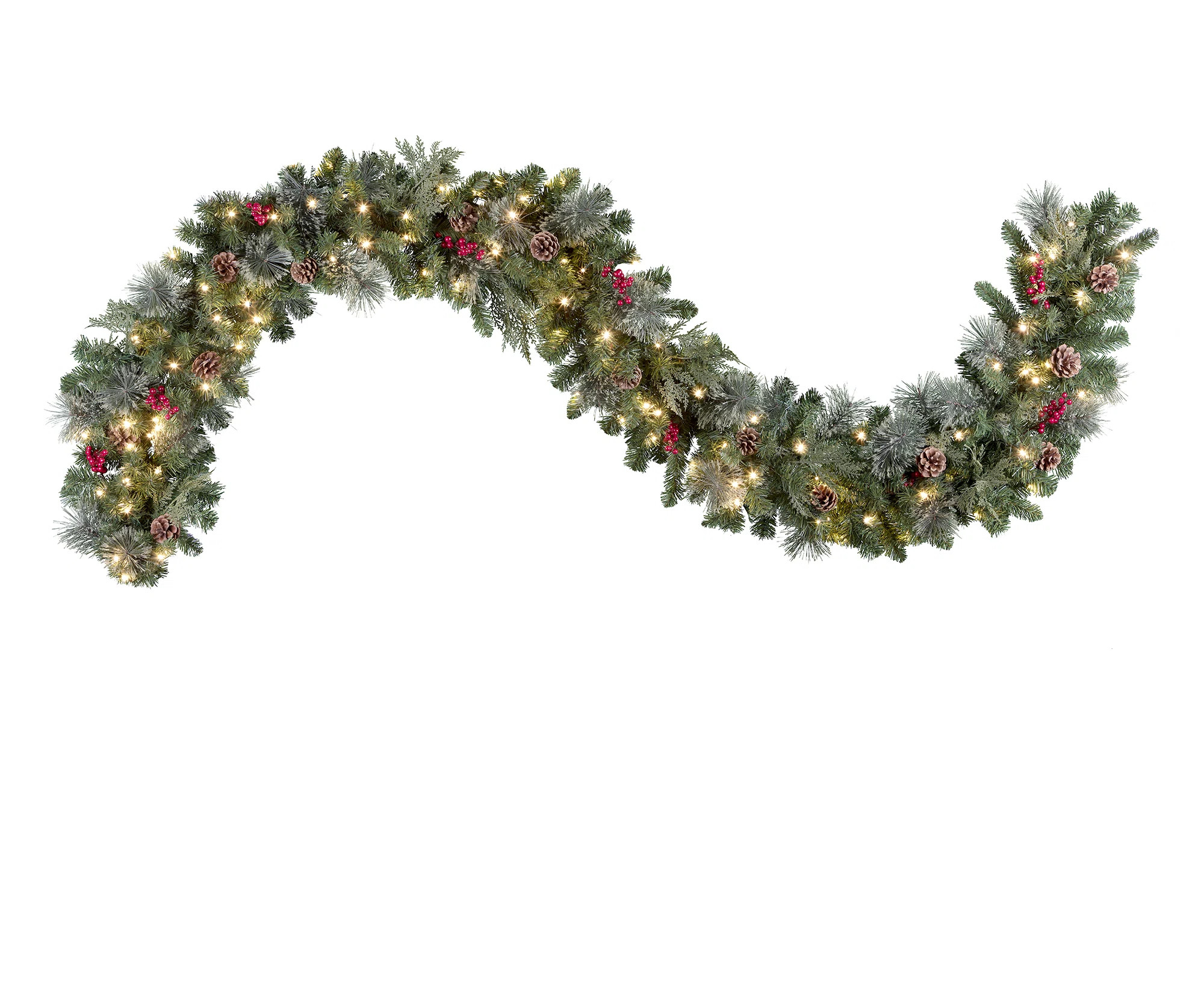 108'' in. Lighted Faux Garland | Wayfair North America