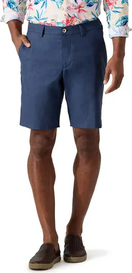 Lahaina Bay Flat Front Linen Blend Shorts | Nordstrom