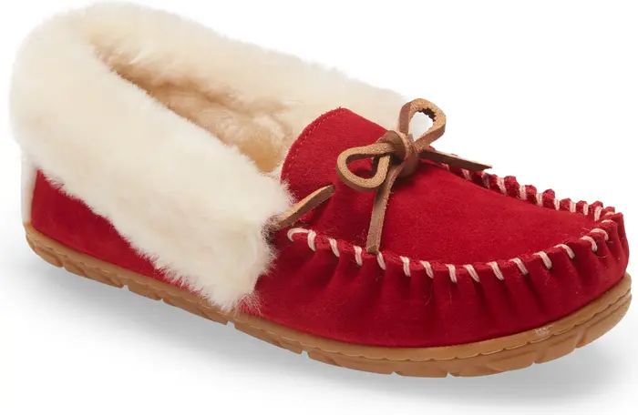 L.L.Bean Wicked Good Genuine Shearling Moccasin Slipper | Nordstrom | Nordstrom