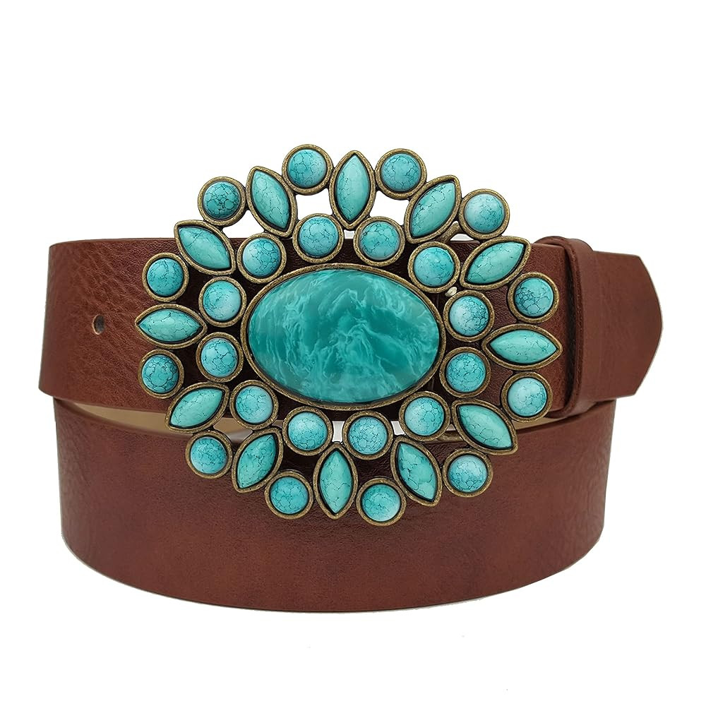 Trendy Turquoise Buckle Belt | Amazon (US)