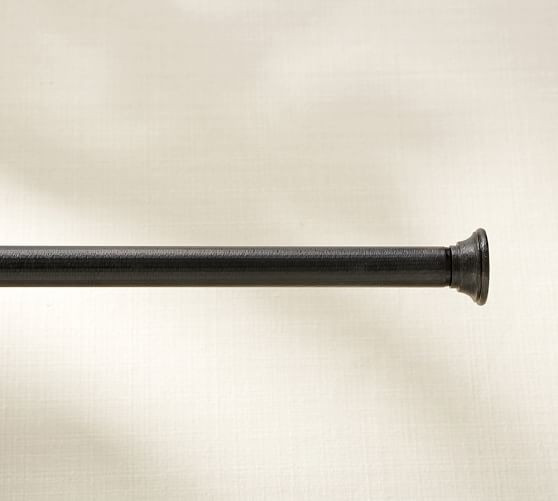 PB Essential Curtain Rod & Endcap Finial - Cast Iron | Pottery Barn (US)