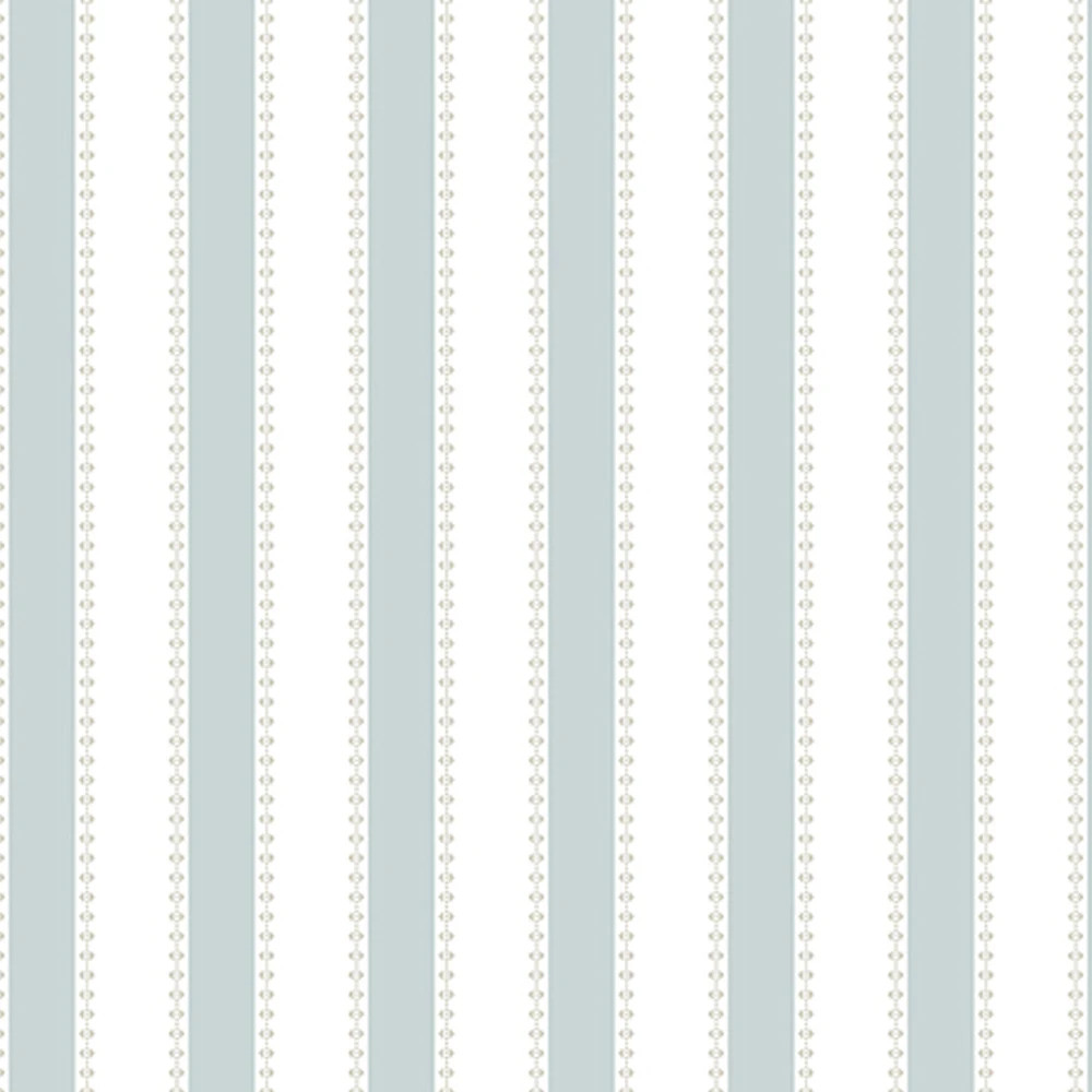 Verbena Modern Classic Light Blue Stripe Wallpaper - Sample | Kathy Kuo Home
