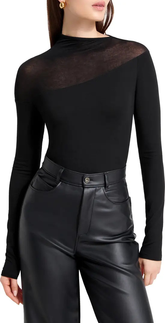 Dove Sheer Trim Top | Nordstrom