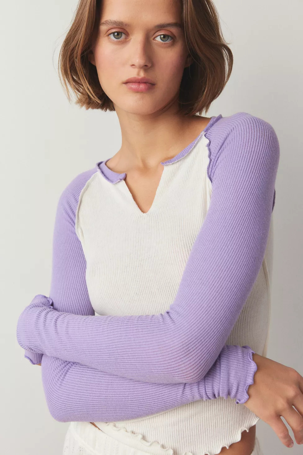 Out From Under Baseball Notch Neck Layering Tee | Urban Outfitters (US and RoW)