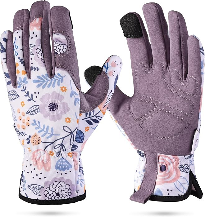 WORKPRO Floral Garden Gloves for Women, Printed Breathable Gardening Gloves for Women/Ladies, Tou... | Amazon (US)