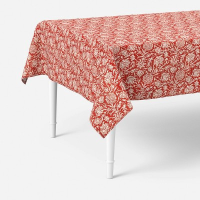 84"x60" Ditsy Floral Tablecloth Red - Threshold™ | Target