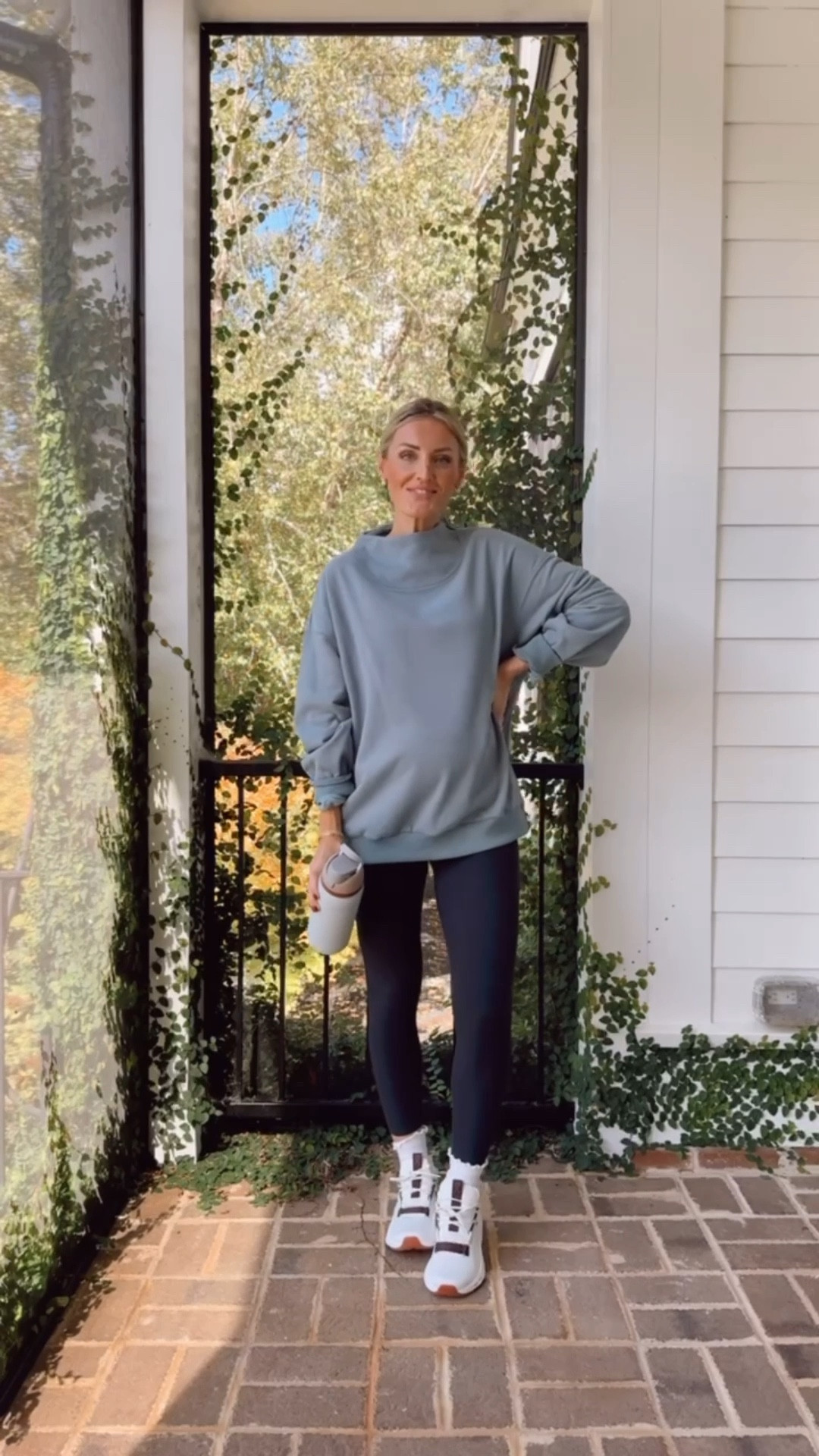 Love this mockneck sweatshirt to wear with leggings! It comes in several colors! Wearing size M in the sweatshirt!

Loverly Grey, leggings, mockneck sweatshirt, athleisure, activewear, ruffle socks 

#LTKFindsUnder50