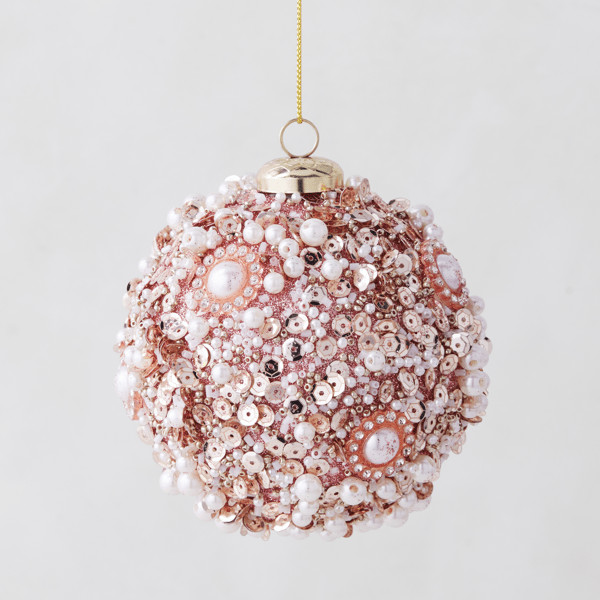 Pink Bead & Pearl Ornament | Z Gallerie