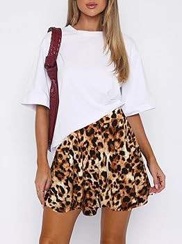 Women's Mini Skater Skorts Skirts - High Waisted Summer Y2K Pleated Flowy Athletic Flare Skirt wi... | Amazon (US)