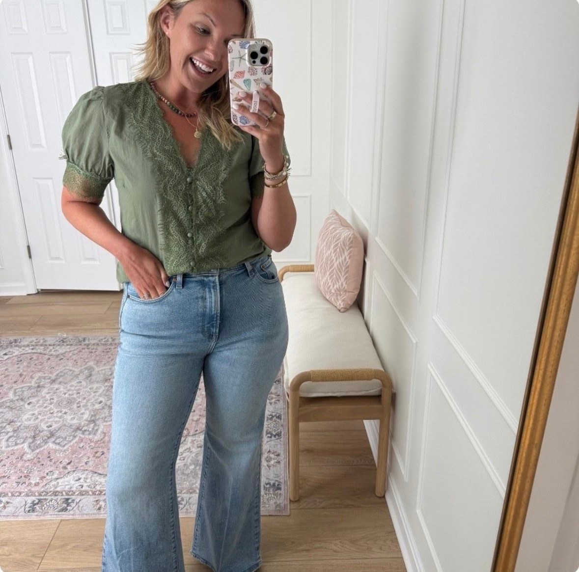 Target outfit I’m loving! This denim is a closet staple piece! Wearing a med in the top and size 10 in jeans.

#LTKmomlife #LTKMidsize #LTKgrwm