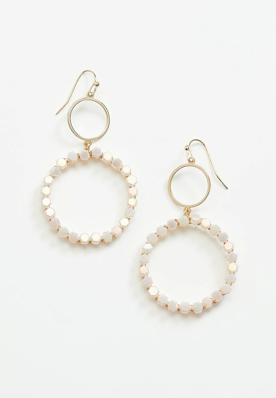 Double Hoop Gold Drop Earrings | Maurices