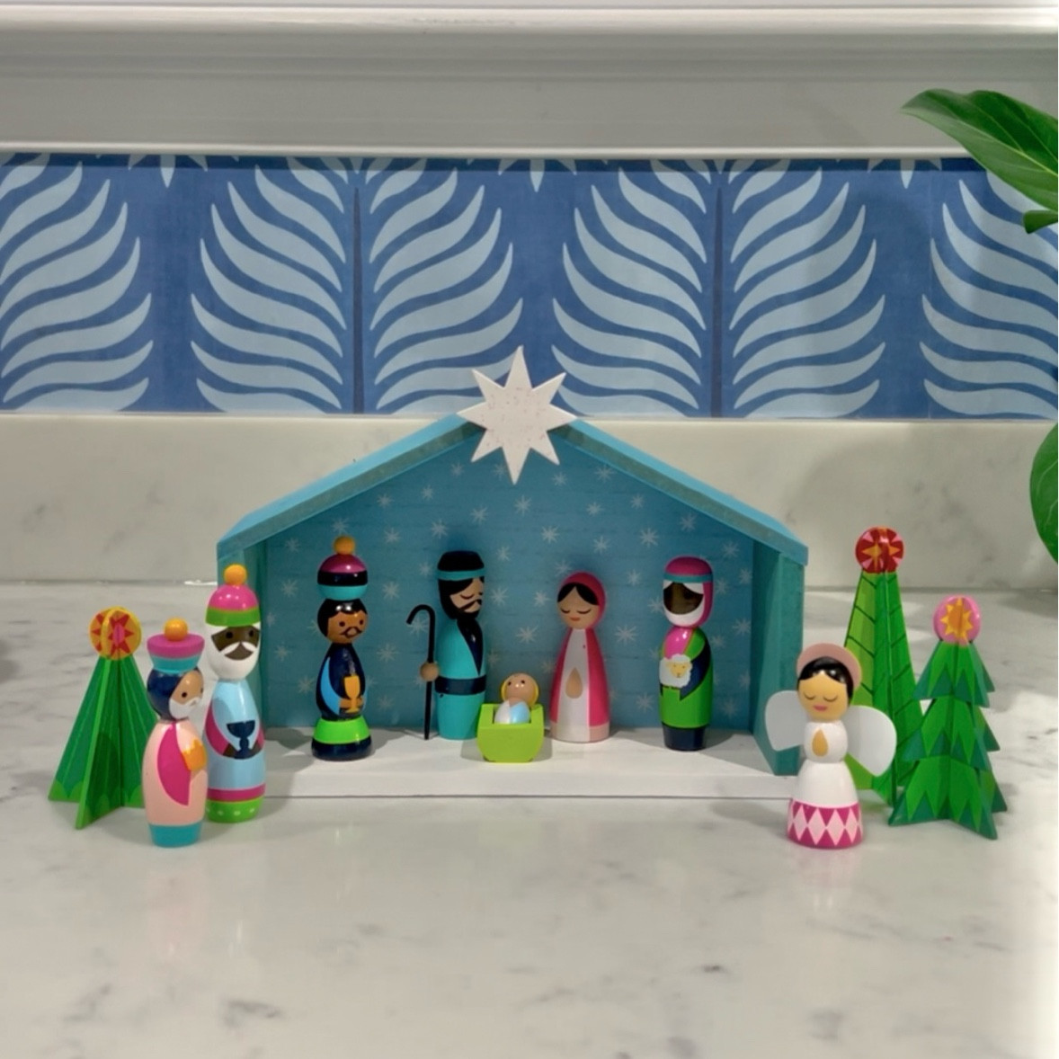 Colorful whimsical wooden nativity scene 🩷🎄🩵 Perfect for little ones to help set-up too 🤗 Colorful Christmas decor, holiday decorr

#LTKSeasonal #LTKHoliday #LTKHome