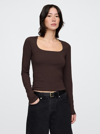 CloseKnit Jersey Square-Neck Top | Gap (US)