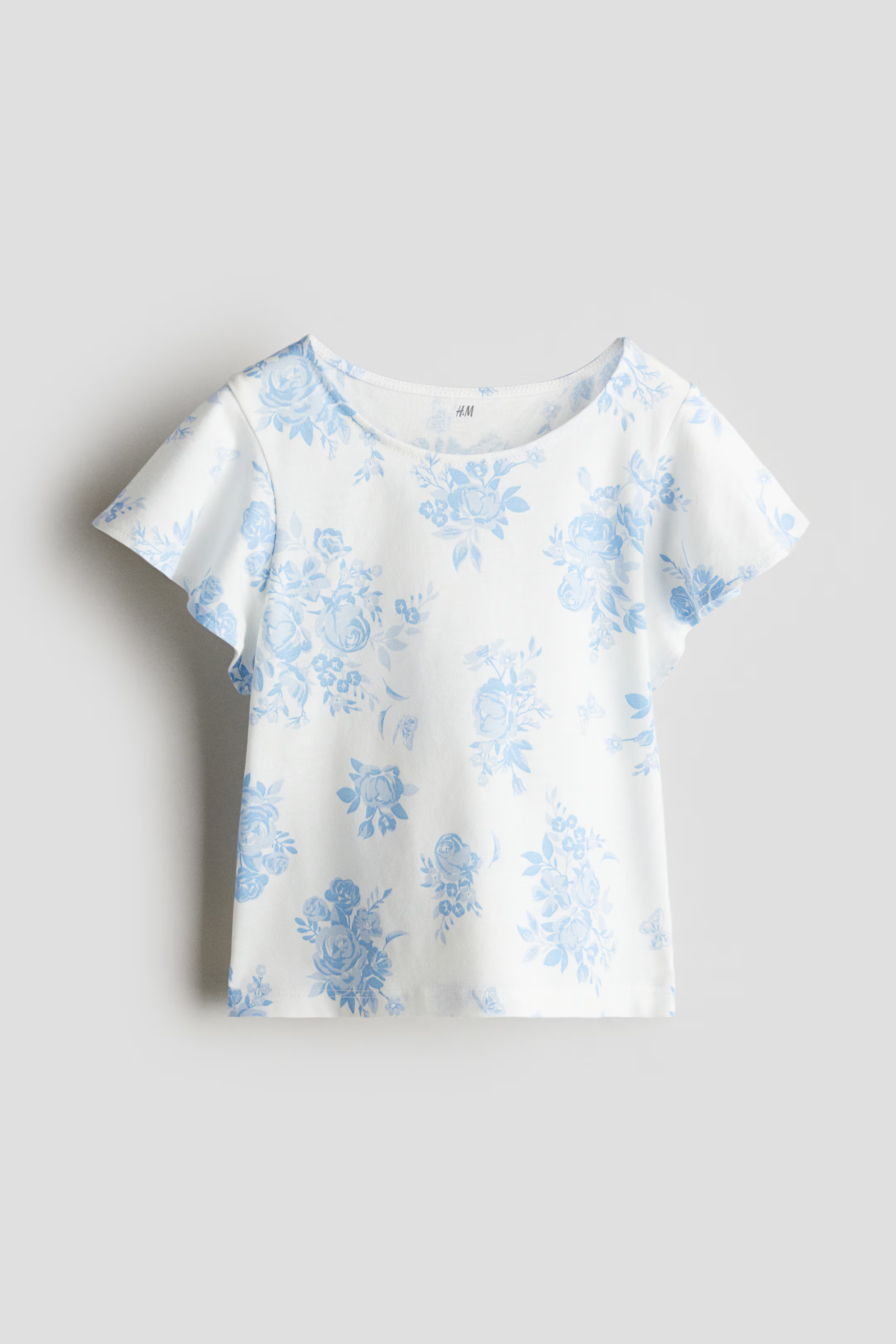 Flutter-Sleeved Cotton Top | H&M (US + CA)