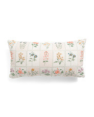 14x26 Embroidered Botanical Flower Stitched Quilt Pillow | Marshalls