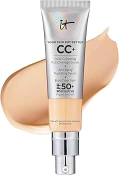 IT Cosmetics Your Skin But Better CC+ Cream - Color Correcting Cream, Full-Coverage Foundation, H... | Amazon (US)