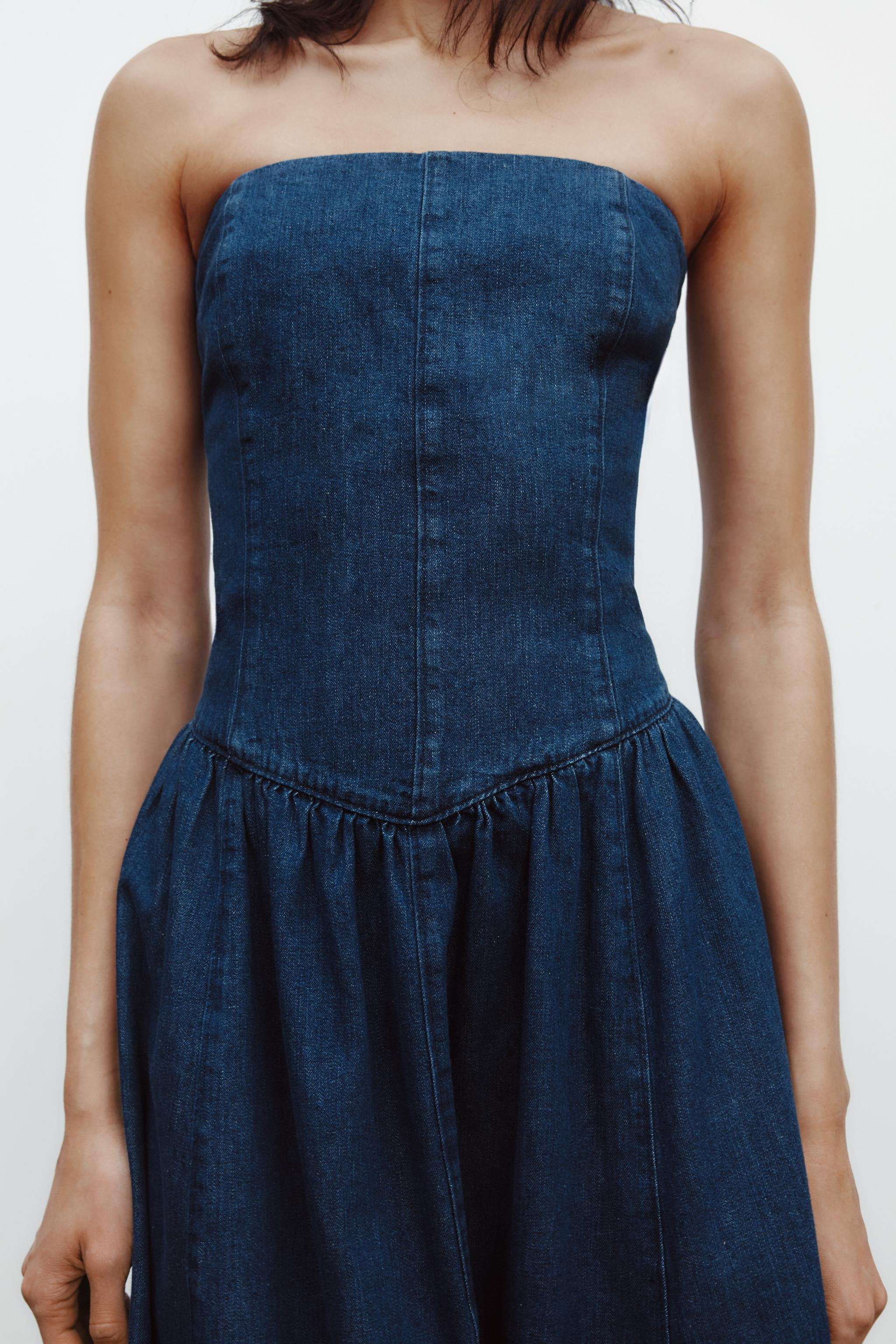 TRF DENIM MIDI DRESS | Zara US