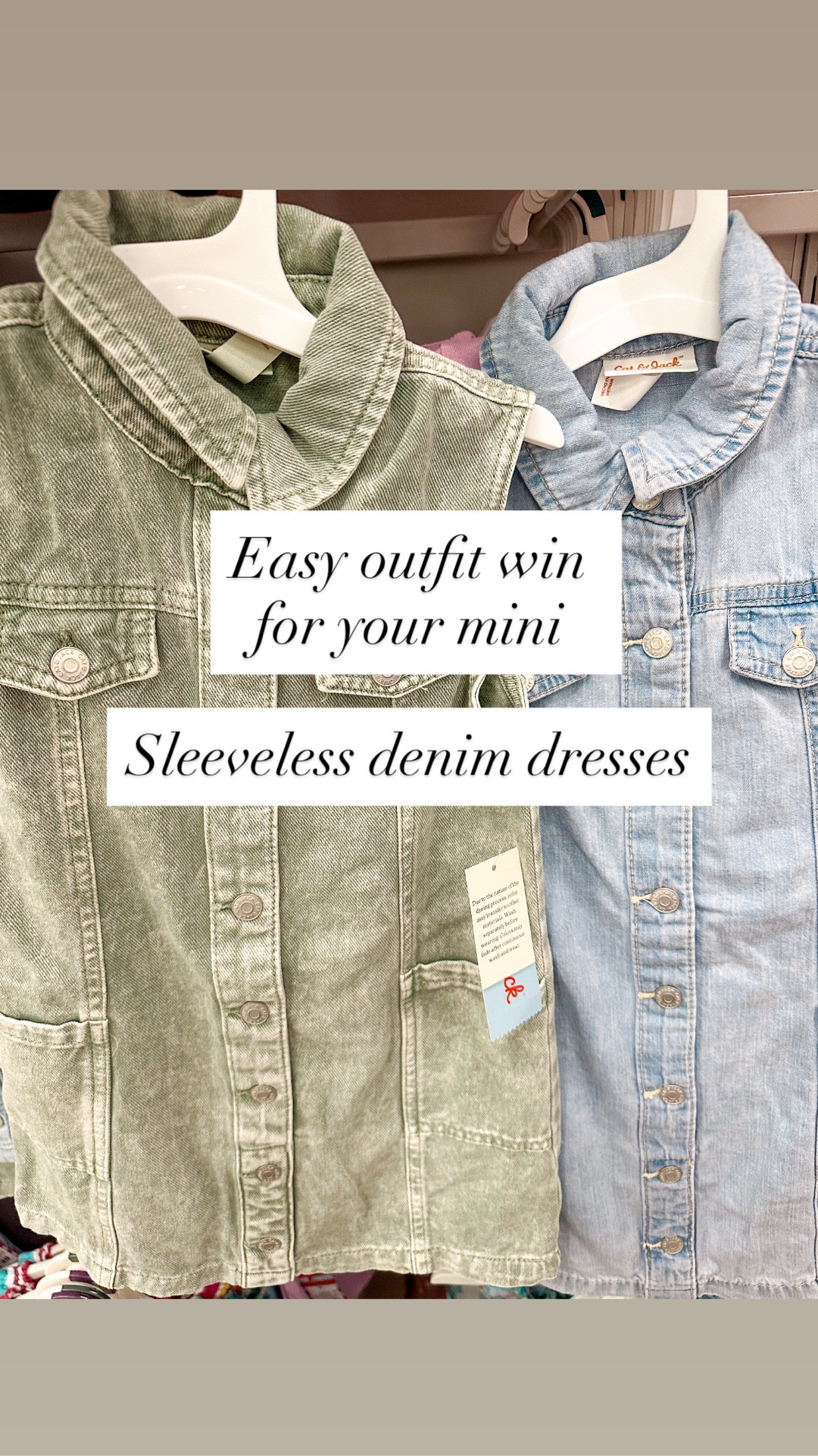 This sleeveless denim dress from Cat & Jack is a new fave in the girls’ wardrobe 💚 
Lightweight for summer, perfect for layering into fall — and under $25! Styled it with sneakers now, but can’t wait to add a cardigan and boots later 🍂 Linked it on LTK before it sells out (400+ bought this week!) 

#LTKSeasonal #LTKPetite #LTKKids