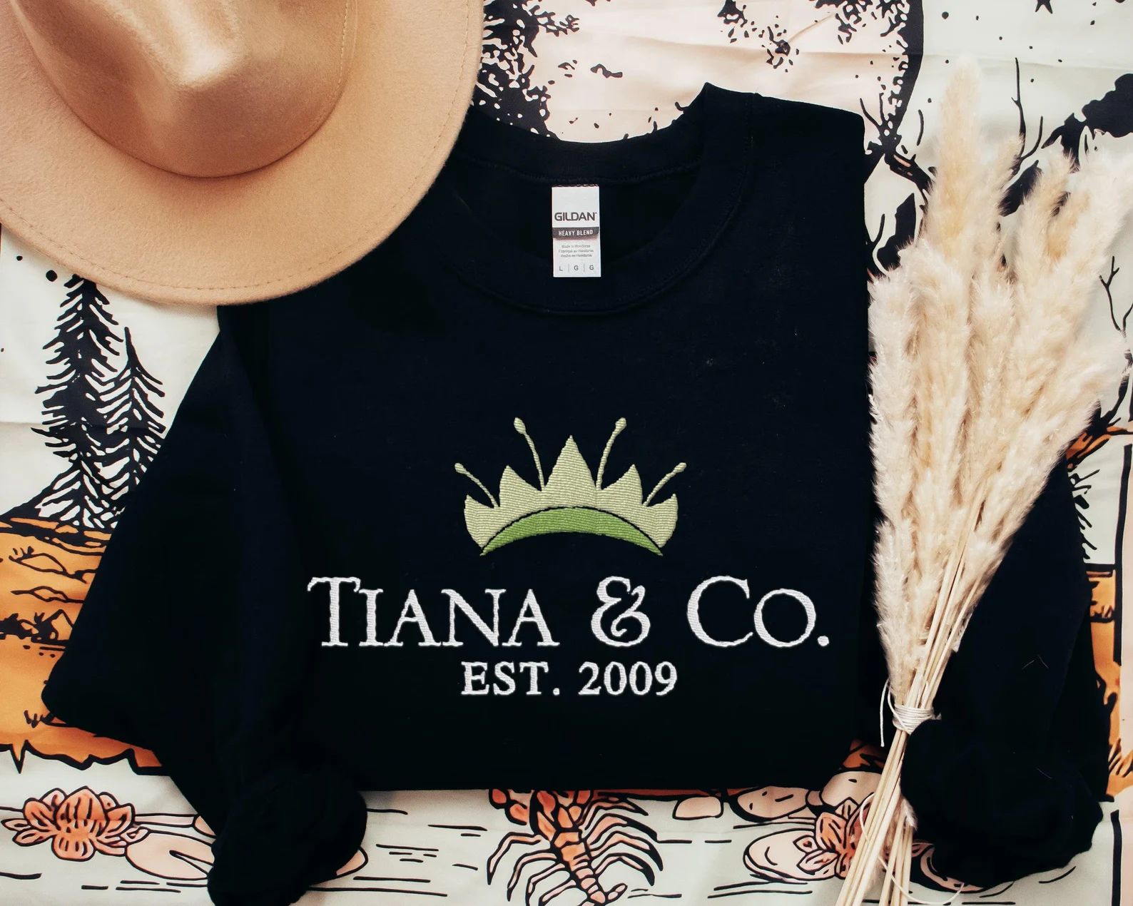 Tiana Co Est 2009 Princess Embroidery Sweatshirt, Embroidered Sweatshirt, 2024 Family Customize E... | Etsy (US)
