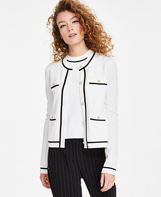 Women's Four-Pocket Crewneck Cardigan | Macy's