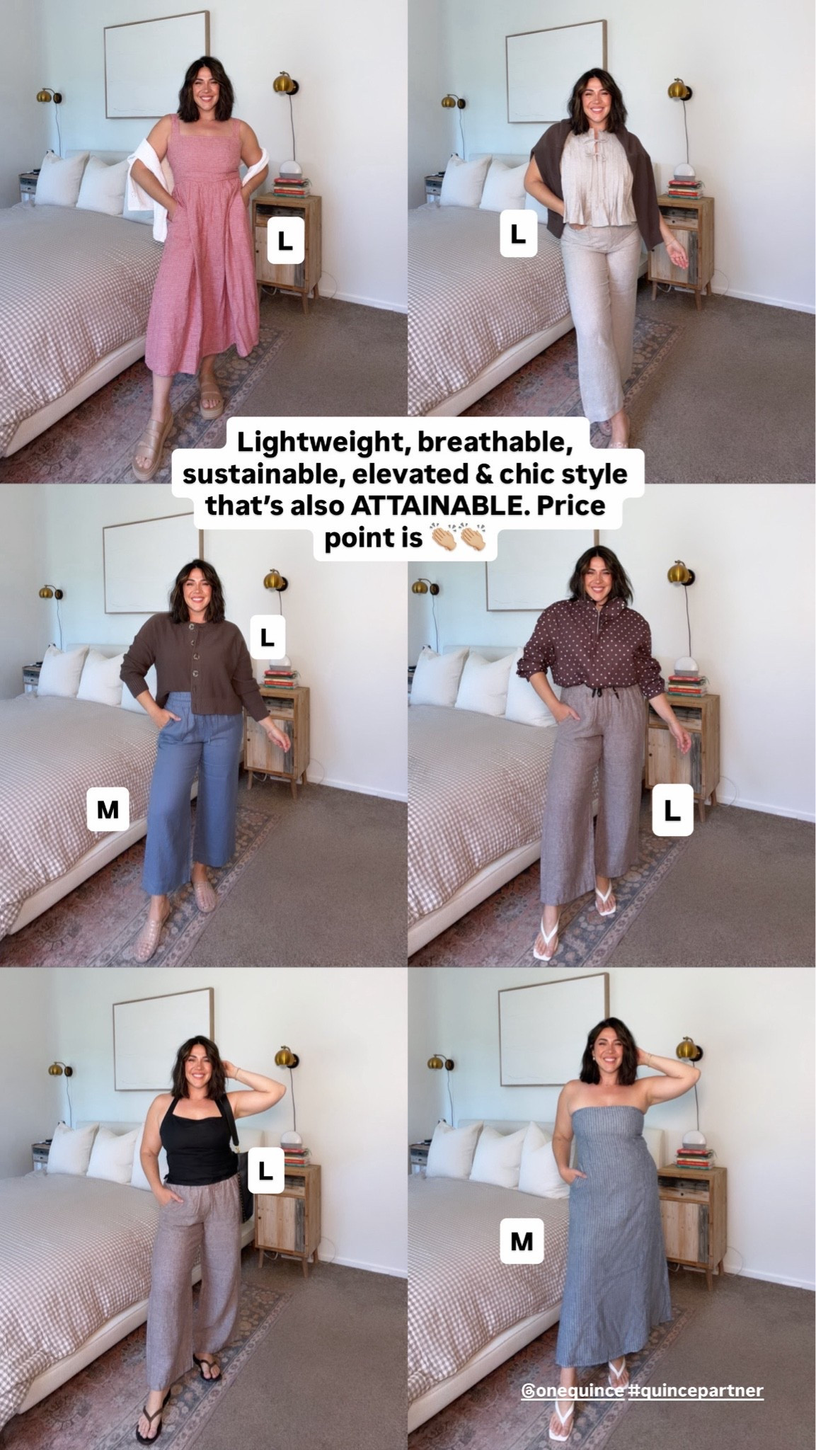 @Quince  #quincepartner has the best European linen and organic cotton for summer style. And the prices are so good. I wear a size L in almost all.

#LTKootd #LTKMidsize #LTKSaleAlert