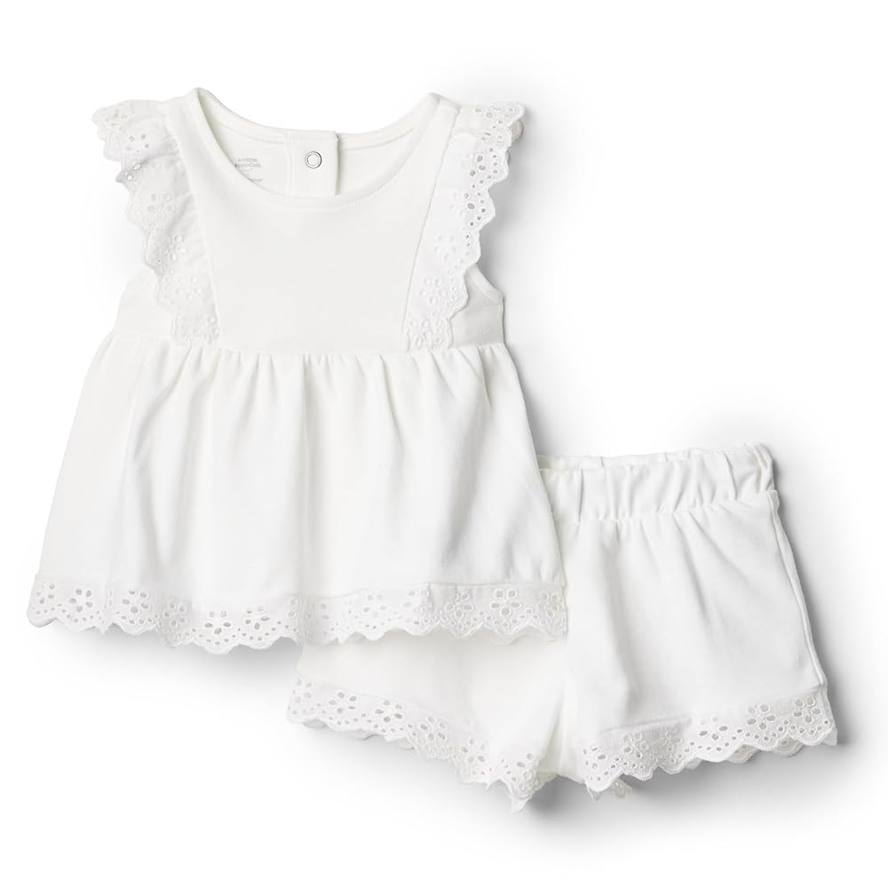 Amazon Essentials x Sofia Grainge Toddlers and Baby Girls' Eyelet Short & Top Set | Amazon (US)