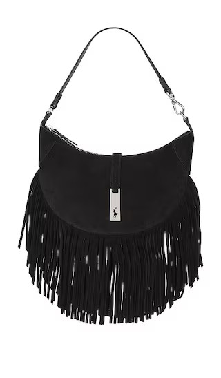 Suede Fringe Shoulder Bag in Black | Revolve Clothing (Global)