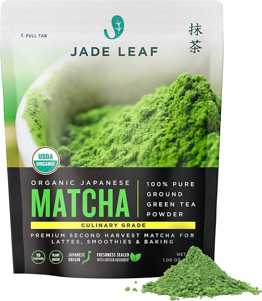 Jade Leaf Organic Matcha Green Tea Powder - Authentic Japanese Origin - Premium Second Harvest Cu... | Amazon (US)