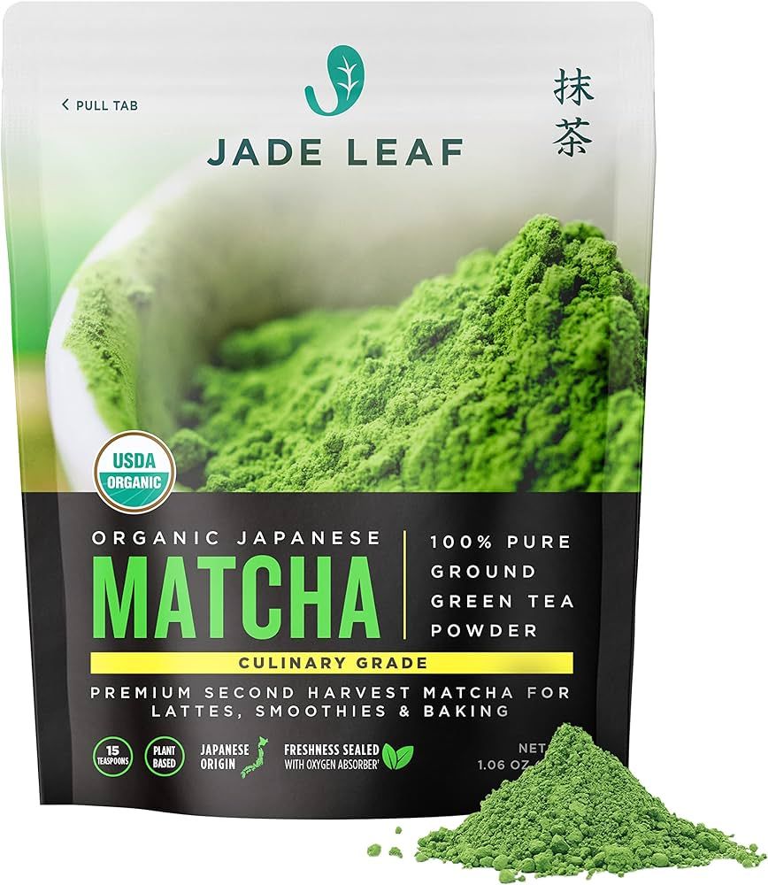 Jade Leaf Matcha Organic Green Tea Powder - Culinary Grade Premium Second Harvest - Authentic Jap... | Amazon (US)
