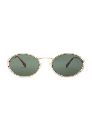 Banbe The Sampaio Sunglasses in Gold & Olive from Revolve.com | Revolve Clothing (Global)