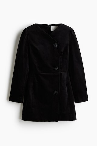 H & M - Velvet Jacket Dress - Black | H&M (US + CA)