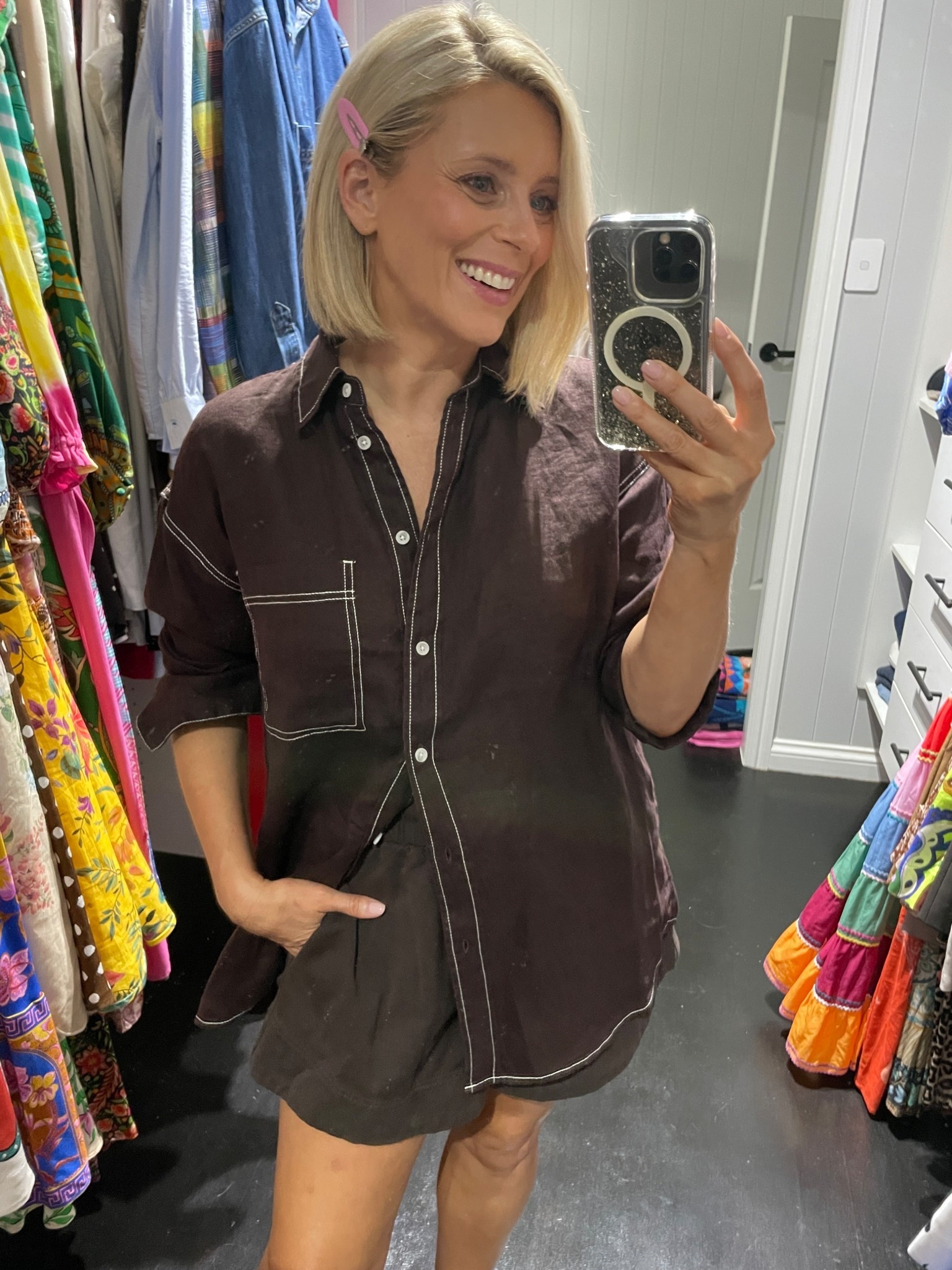 Chocolate brown linen matching set is back in stock. 

Shirt: 10 
Shirt: 10 

#LTKaustralia #LTKsummer #LTKtravel