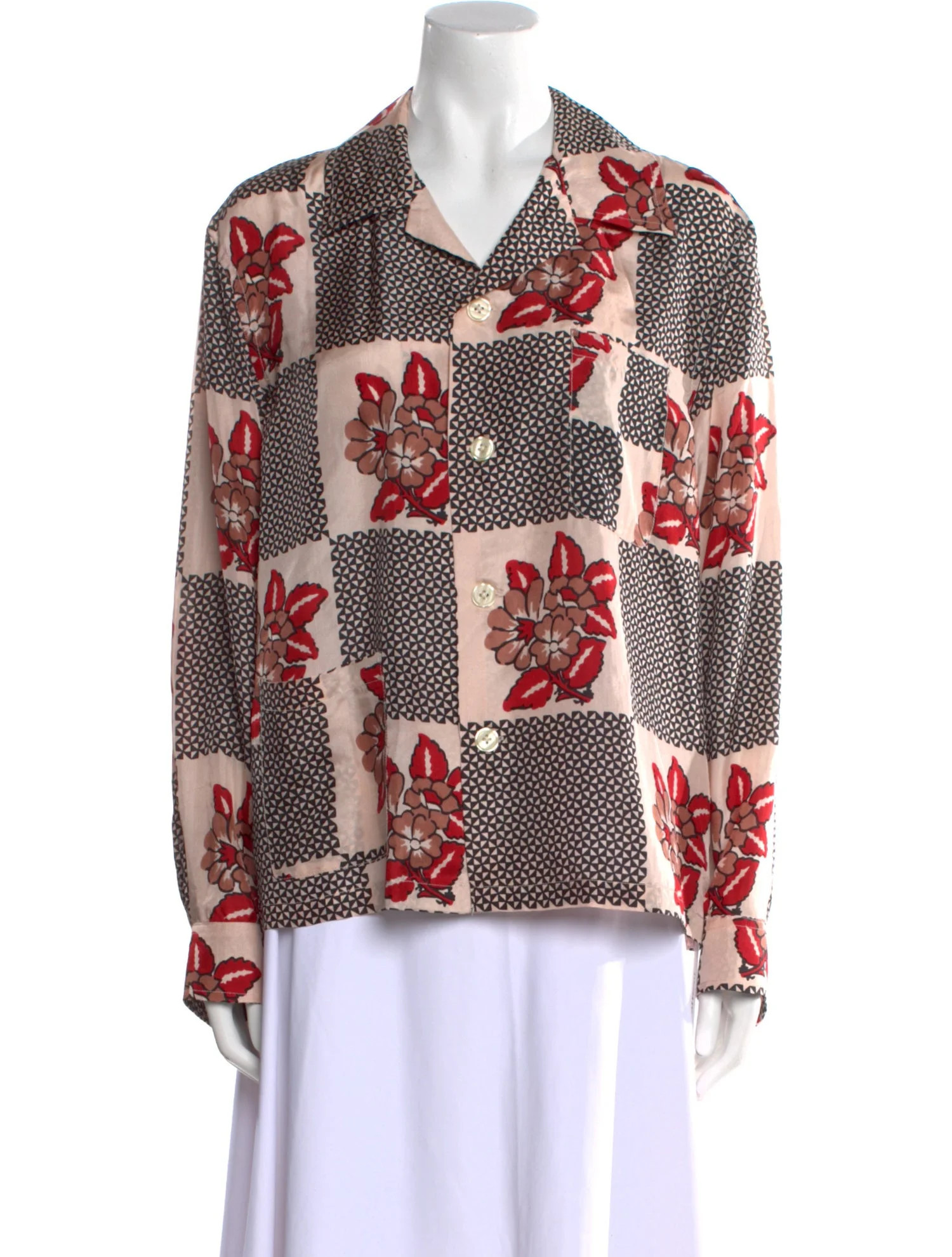 Silk Printed Button-Up Top | The RealReal