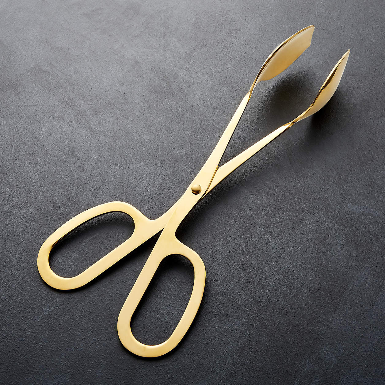 Holiday Gold Scissor-Handled Serving Tongs + Reviews | Crate & Barrel | Crate & Barrel