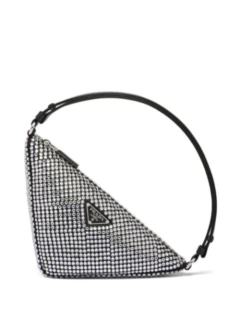 Prada Triangle crystal-embellished Mini Bag - Farfetch | Farfetch Global