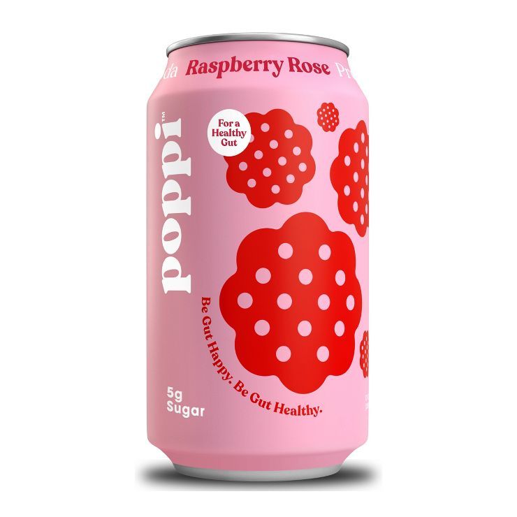Poppi Raspberry Rose Prebiotic Soda - 12 fl oz Can | Target