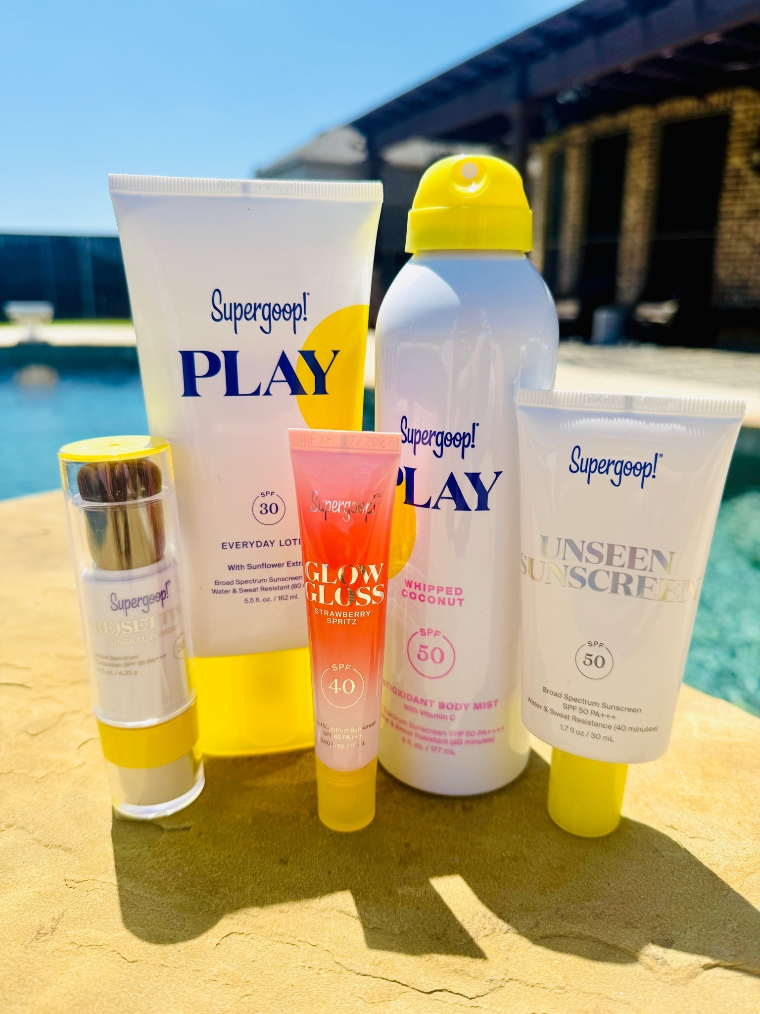 As a redhead with fair-skin, sunscreen is really important to me. Supergoop is the only sunscreen my entire family will willingly use without complaining! They are having their annual sale right now, so it's time to stock up!
Face, Neck, Chest: unseen 50spf
Body before going in sun: Play 30 or 50spf lotion
Lips: Glow Gloss
After being in the sun for reapplication:
Body- Play Spray: SPF50
Face - powder SPF35

Try code JENREED10 to stack on top of their sale!

#LTKOver40 #LTKSeasonal #LTKselfcare