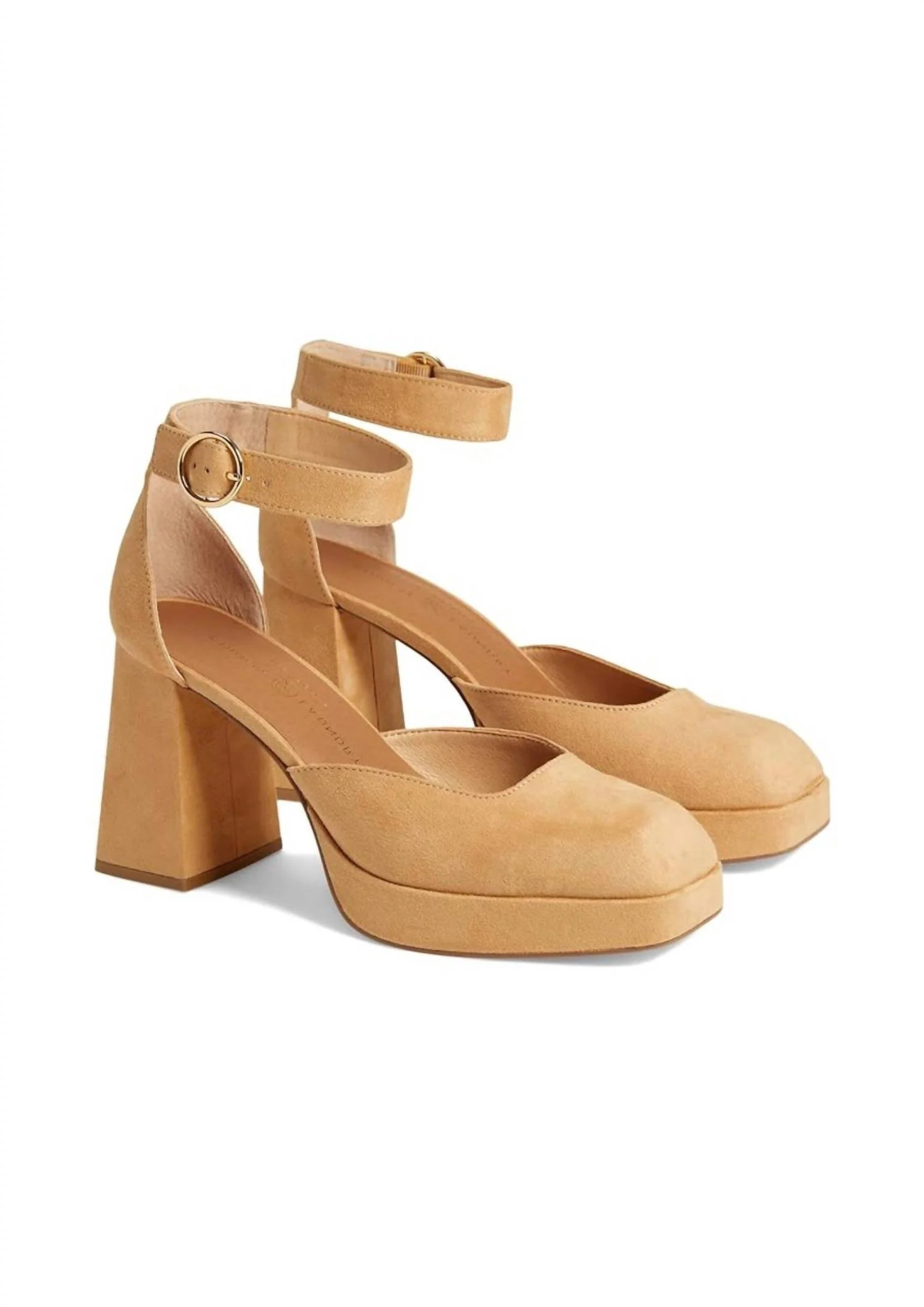Women's Platform Chunky Heels In Oaklen Nude | Shop Simon