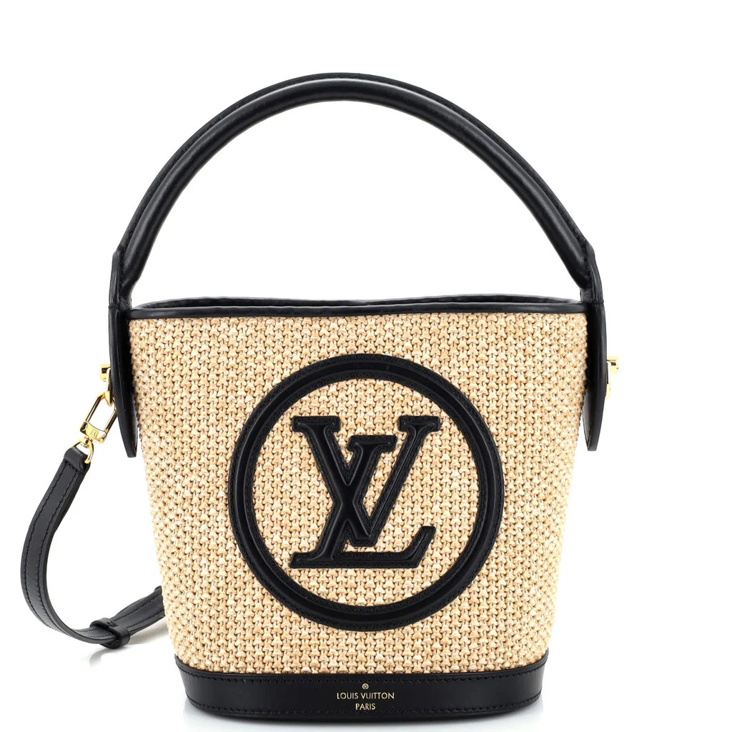 Petit Bucket NM Bag Raffia with Leather | Rebag