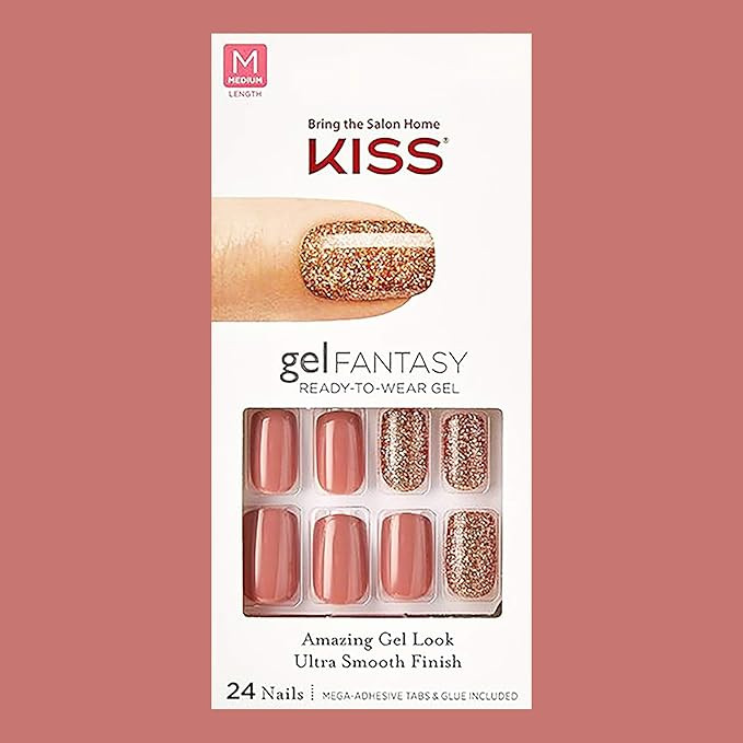 KISS GEL FANTASY"KGN05" (FRESHEN UP) Medium Design Nails | Amazon (US)
