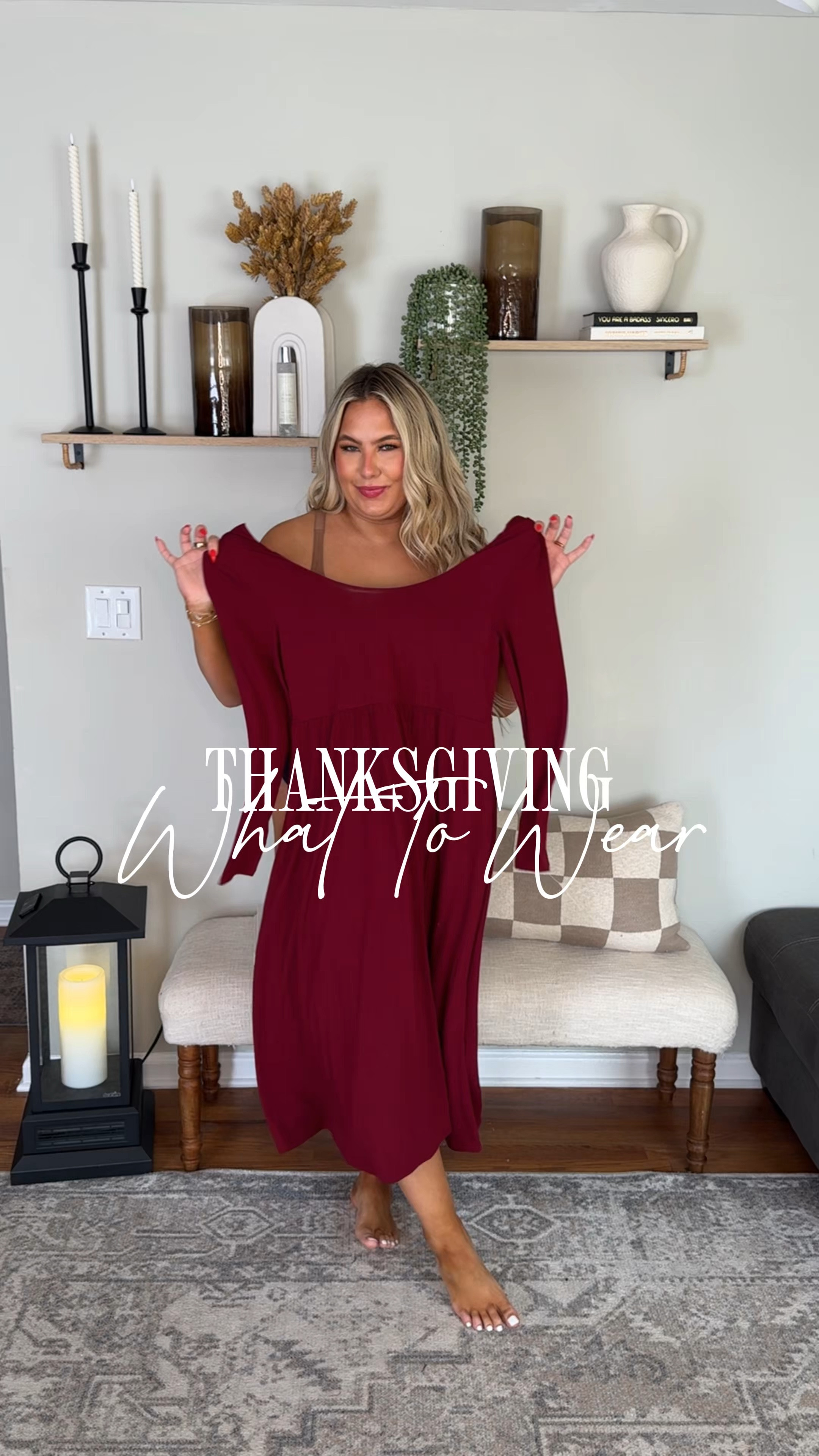 Wearing a Large, super stretchy and forgiving!!

Thanksgiving Outfit Idea, dresses, target fashion, comfy thanksgiving.

#LTKSeasonal #LTKMidsize #LTKHoliday