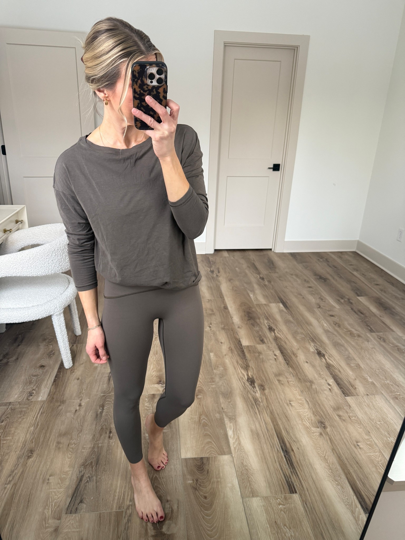 Wearing small leggings, tank + long sleeve top (code: LAWXSPANX - first time purchase)