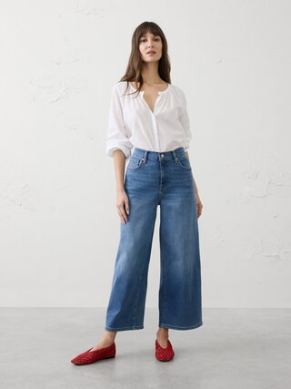 Wide-Leg High-Rise Cropped Jean | Banana Republic Factory