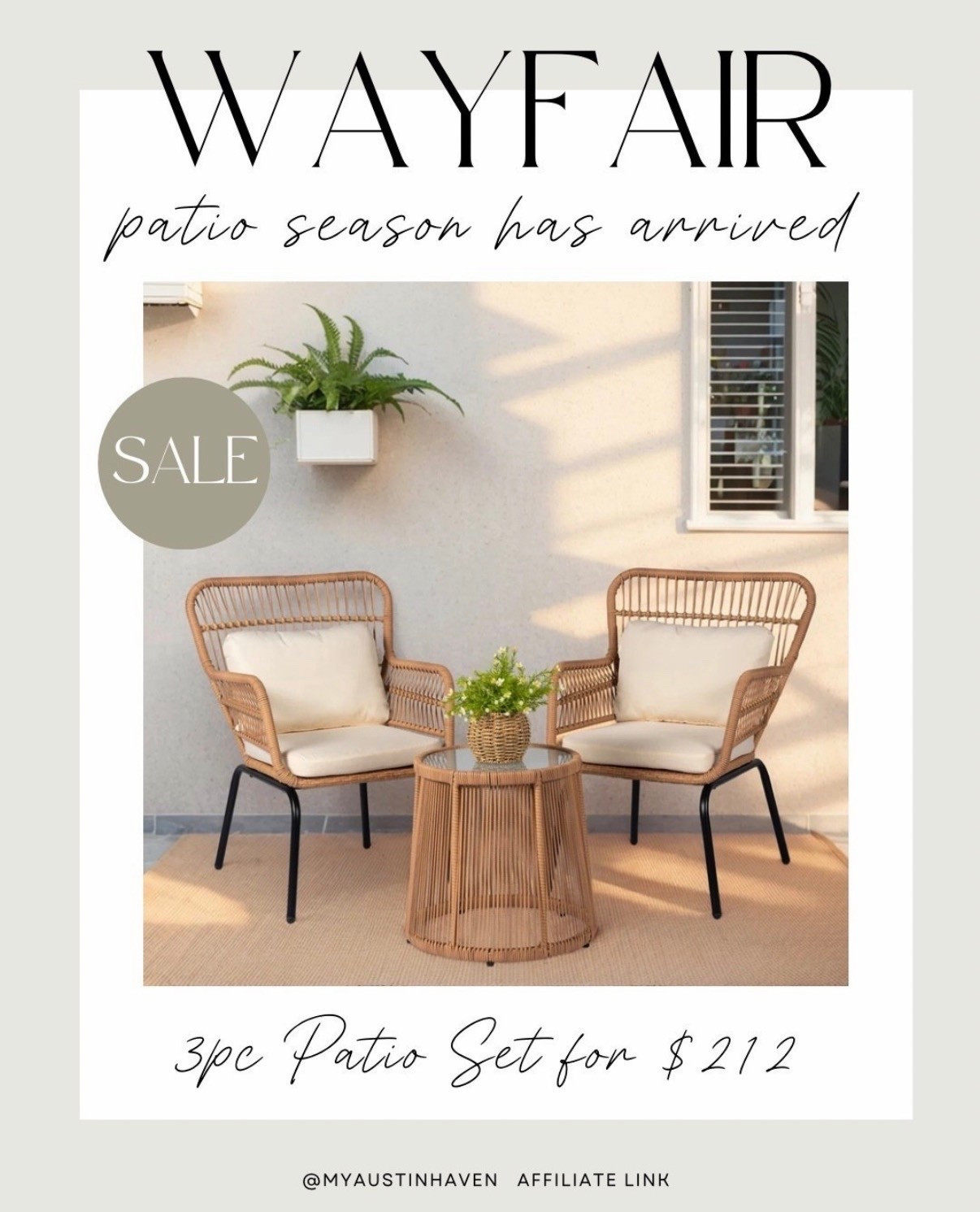 Get your outdoor space ready for spring with @Wayfair ☀️🌿🏠

This beautiful patio set is currently on sale and would look perfect on a front porch or back patio!

#wishyouwerehere, #outdoor #Wayfair #ad #WayfairPartner#LTKSpringSale

#LTKSeasonal #LTKdayinmylife #LTKHome