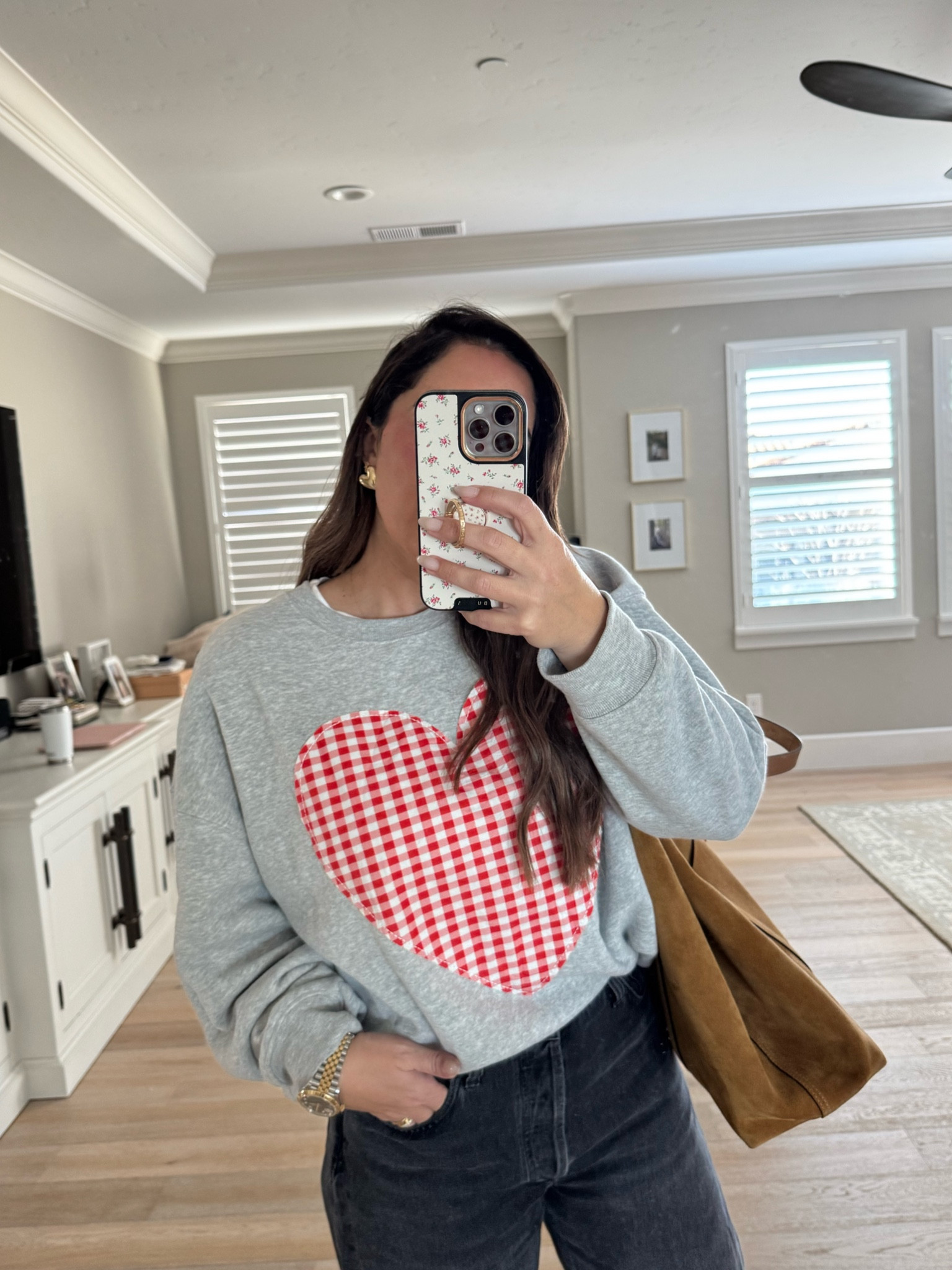 Valentine 💌 sweatshirt and my go to earrings ❤️

#LTKFindsUnder50 #LTKStyleTip #LTKSeasonal