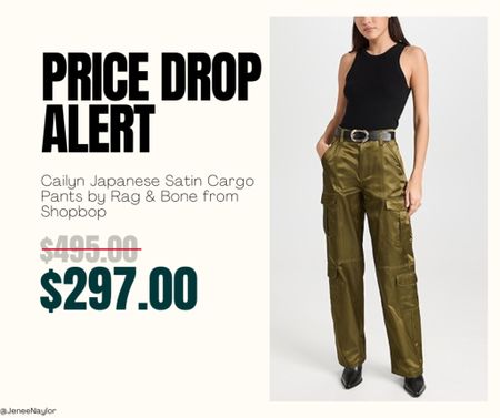 Price drop alert: Cailyn Japanese Satin Cargo Pants by Rag & Bone

#LTKstyletip #LTKworkwear #LTKsalealert